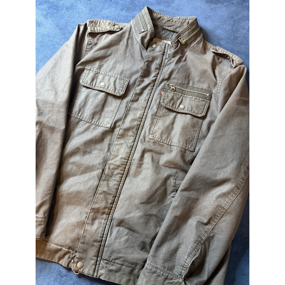 Levi's Military Utility Field Jacket Polyester Lining Mens 2XL Black